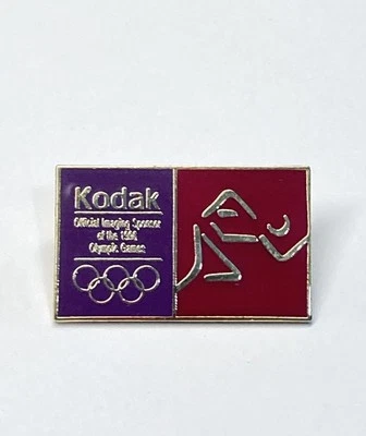 Vintage Atlanta Olympic Games Enamel Pin Kodak Sponsor Running Sprint Runner - Image 1 of 4