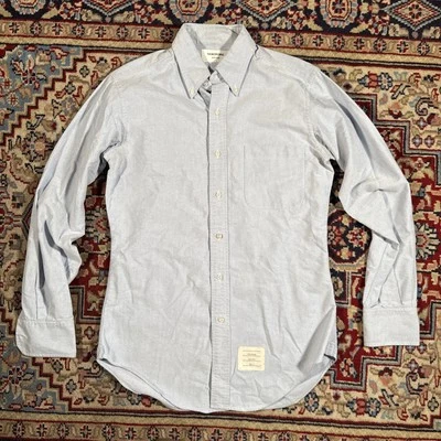 THOM BROWNE Shirt Mens 2 Medium Oxford Blue USA Designer - Image 1 of 4