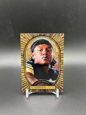 2025 Panini Mosaic KALEB JOHNSON Rookie RC #4 MIRCO MOSAIC Case Hit SSP Steelers - Image 1 of 4