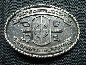 420TH ENGINEER BRIGADESUCCESS OUR BLUEPRINT BELT BUCKLE! VINTAGE! VERY RARE! USA - Picture 1 of 8