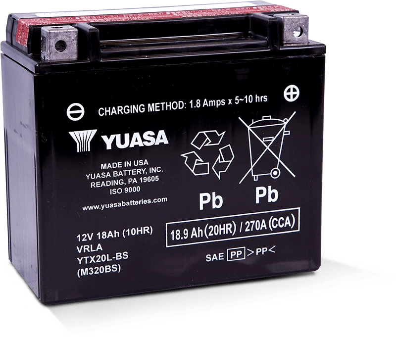 Batería Yuasa YTX20L-BS AGM 12V para motocicletas y cuatrimotos Foto 1 de 1