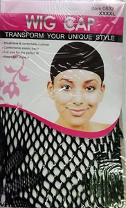 1 Piece Wig Cap Black Stretchable Crochet Wig Cap Mesh Wig Cap For Making Wig - Picture 1 of 9