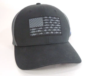 Gorra Gorra Bandera Pesca Flex Ajuste Elástico Bandera Pez Negro Gris S/M Columbia PFG - Imagen 1 de 6