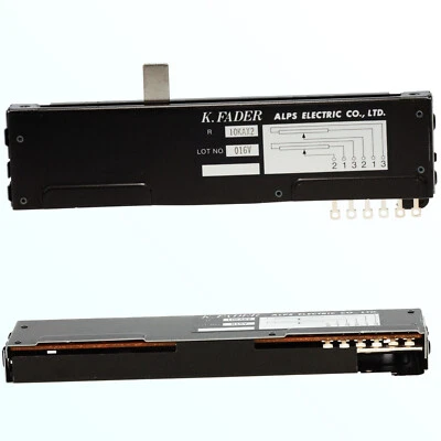 ALPS 10K slide potentiometer K-Fader RSA0K12 log. travel 100mm mixer pot  - Image 1 of 4