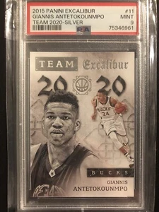 2015-16 Panini GIANNIS ANTETOKOUNMPO Excalibur Team 2020 Silver #’d /70 PSA 9 - Picture 1 of 3
