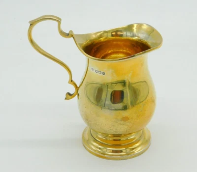 Sterling Silver Gilded Baluster Cream Jug Mid-Century 1959 Sheffield - Image 1 of 4