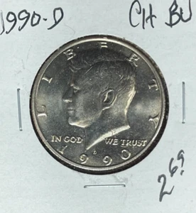 1990-D KENNEDY HALF DOLLAR - CH/BU ~BEAUTIFUL COIN~ - Picture 1 of 2