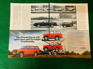 NISSAN PATROL 3 & 5 DOOR 1986 POSTER ADVERT APPROX A4 X2 FILE O - Picture 1 of 2