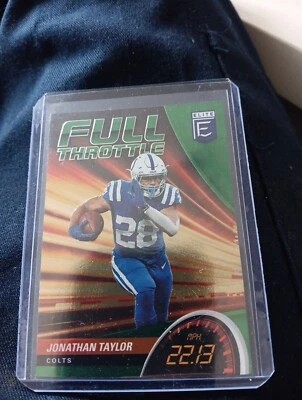 2022 Panini Donruss Elite - Full Throttle Green #FT1 Jonathan Taylor - Image 1 of 2