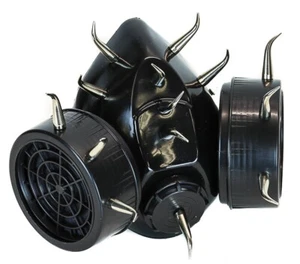 Horn Pin Spike Steampunk Gas Mask Cosplay Spikes Respirator Costume Party - Picture 1 of 5