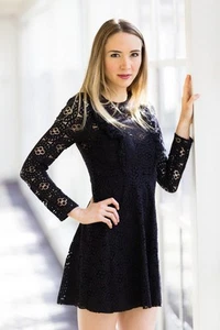 ZARA BLACK GUIPURE LACE RUFFLE DRESS SIZE M - Picture 1 of 12