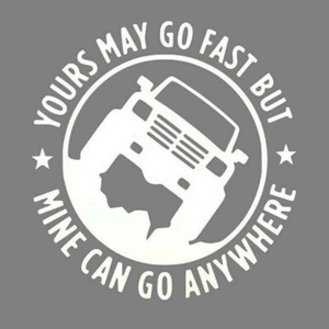 Adesivo PER FUORISTRADA 4X4 YOUR MAY GO FAST MINE CAN GO WHERE DECAL STICKER2x - Foto 1 di 3