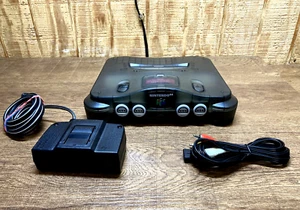 N64 Console With Cords Clear Cleaned Tested & Working Smoke Grey N64 Custom - Picture 1 of 10