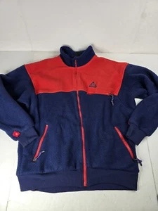Vintage NIKE ACG Mt St Helens Full Zip Fleece Polyester Jacket Red Purple L Y2K - Picture 1 of 12