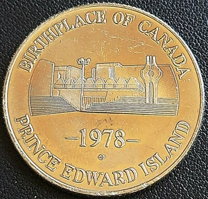 1978 Charlottetown PEI $1 Trade Dollar - Centre of Art - Great Condition - Bild 1 von 2