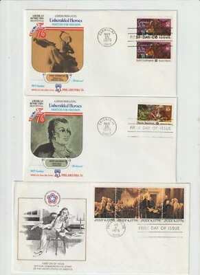 USA FIRST DAY COVERS LOT OF 3, Capt. James Cook, Year of the Dog + NM or Better! - Image 1 of 2