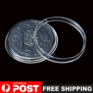 10PCS Coin Capsules For Australian 50c Coin Holder 33mm 50 Cent Display Case - Picture 1 of 7