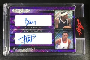 2022-23 Leaf Multigraphics Dual Auto Bones Hyland Peyton Watson 3/25 - Picture 1 of 2