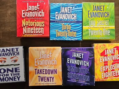 Janet Evanovich 7 Audio books Stephanie Plum One for the Money 17 18 19 20 21 23 Foto 1 de 3