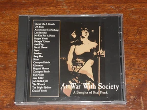 AT WAR WITH SOCIETY : A SAMPLER OF REAL PUNK (CD 1998) NEW RED ARCHIVES - Bild 1 von 2