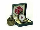 US Fire Department Maltese Cross Pocket Watch "Americas Bravest Ever Ready" NEW