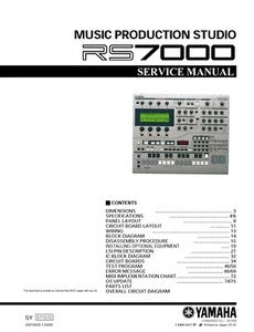 Service manual for Yamaha RS-7000 - Picture 1 of 1