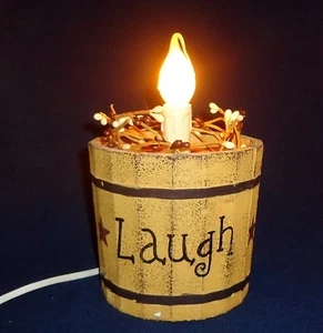 Electric Table-top Night Light Candle Lamp "Laugh" On/Off Switched Cord - Picture 1 of 5
