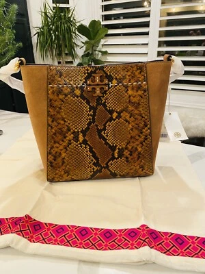 Новый с Ярлыками Tory Burch McGraw экзотический Hobo кожаная сумка темно карамель $498 редкая подлинный - Изображение 1 из 4