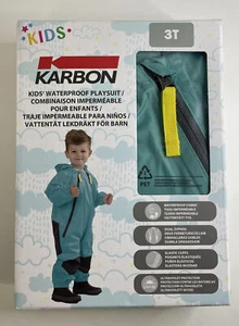 Karbon Kids' Waterproof Playsuit BLUE Outdoor Play Protect Size 3T  17KG 102CM - Picture 1 of 4