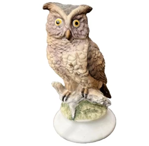 Estatua de búho de porcelana Lefton pintada a mano esculpida 1989 - Imagen 1 de 13