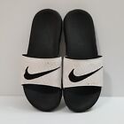 Nike Mens Benassi Solarsoft Slides 705474-100 White Black Sz 7 Flip Flop Sandals