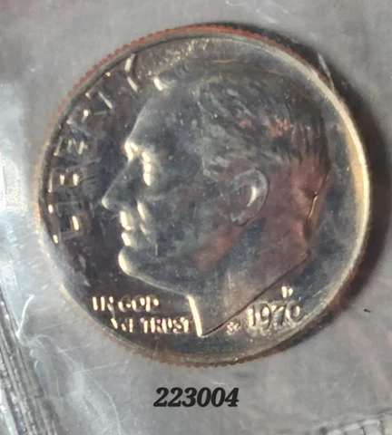 1970 D Roosevelt Dime In Mint Cello Package BU *Free Shipping* 223004 Cover