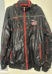 Fila Men's Creativita Nello Sport 1982 Windbreaker Hoodie Size XL Black/Red PRFD - Picture 1 of 23