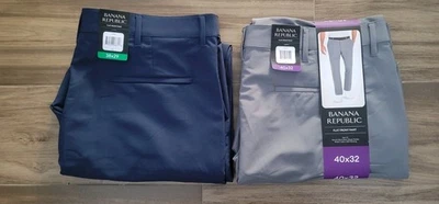 PANTALÓN BANANA REPUBLIC HOMBRE FRENTE PLANO, AZUL, GRIS, COLOR BRONCEADO, VARIAS TALLAS NUEVO CON ETIQUETAS Foto 1 de 4