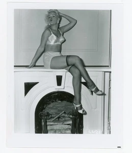 Vintage Risque Pinup Photo LL 21 Irving Klaw 4X5 Heels Stockings Cross Leg - Picture 1 of 1