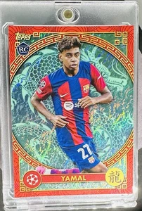 Lamine Yamal Holo Chinese New Year Rookie SP 2023-24 Topps UCC Jade Edition RC - Picture 1 of 2