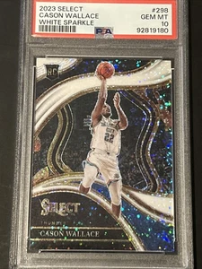 2023-24 Panini Select Courtside Cason Wallace #298 White Sparkle Prizm (RC) - Imagen 1 de 2