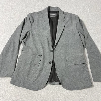 Eddie Bauer Blazer Mens 44 Gray Stretch Travel Tech Sport Coat Voyager Pockets - Image 1 of 4