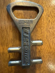 1976 INNSBRUCK US SKI TEAM KEY Boot Binding Tool Bottle Opener Olympics - Picture 1 of 2