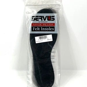 Servus Honeywell Felt Insoles Men’s Sz 12 Made In USA Washable Insulates Wicking - Picture 1 of 6