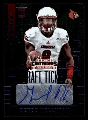 2015 PANINI CONTENDERS GEROD HOLLIMAN 189 BLUE FOIL RC AUTOGRAPH LOUISVILLE - Image 1 of 2