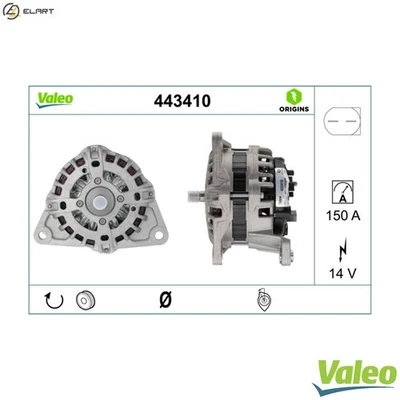 ALTERNATOR 443410 FOR FIAT DUCATO/Bus/Platform/Chassis/Van IVECO DAILY 3.0L 4cyl - Image 1 of 4