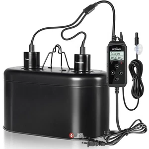 Reptile Light Fixture with Thermostat and Timer, Dual Deep Dome Fixture with ... - Picture 1 of 8