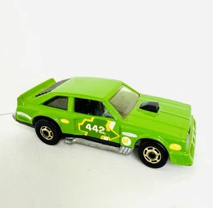 1984 Hot Wheels Hot Ones grün Flat Out 442 mit goldenen Naben Oldsmobile Auto - Bild 1 von 11