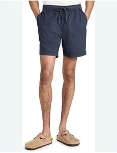 Faherty pantaloncino uomo essenziale con coulisse 6,25” blu navy XL misto cotone lino - Foto 1 di 8