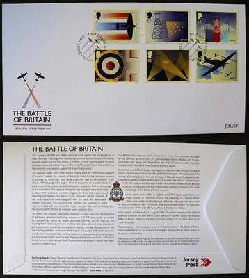 Jersey Stamps "RAF - Battle of Britain" First Day Cover 2015 - Image 1 of 3