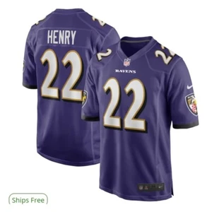 Baltimore Ravens Derrick Henry #22 Nike Herren lila NFL Spiel Trikot XLarge Neu mit Etikett - Bild 1 von 6