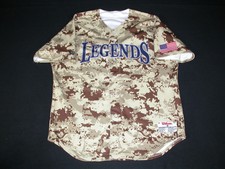Authentic Lexington Legends Baseball Jersey Sz48 US Army Military Camo Game Worn