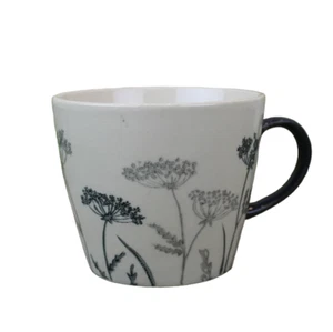 Grey Ceramic Cow Parsley Mug Cup - Picture 1 of 1