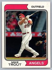 2023 Mike Trout Topps Heritage #5 - Angels MINT! - Picture 1 of 2